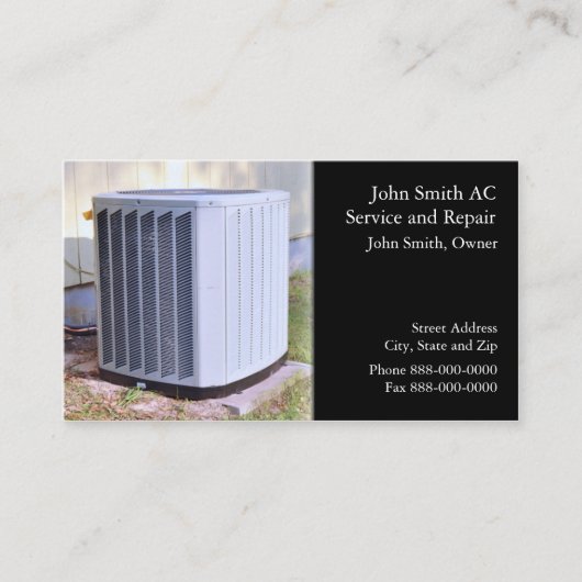 AC Service en Reparatie Visitekaartje (Voorkant)
