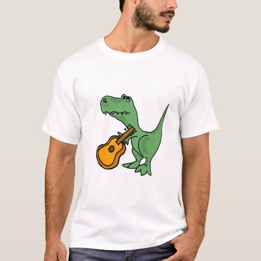 AC-T-Rex die het gitaar T-shirt afspeelt (Voorkant)