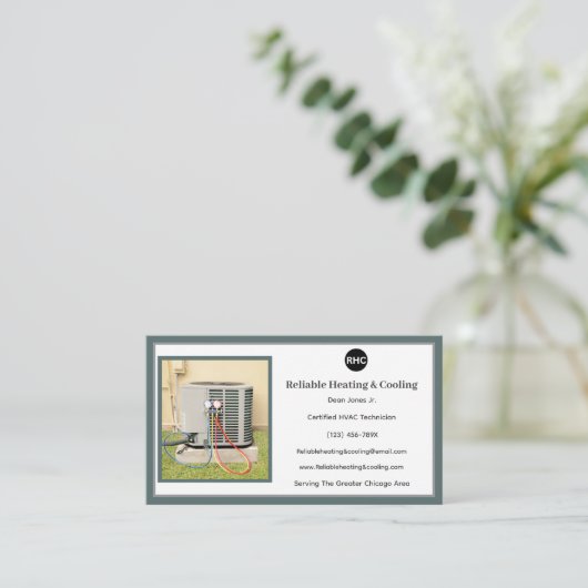 AC unit verwarming koeling HVAC Visitekaartje (Staand voorkant)