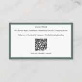 AC unit verwarming koeling HVAC Visitekaartje (Achterkant)