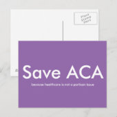 ACA-Briefkaart opslaan Briefkaart (Voorkant / Achterkant)