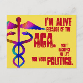 ACA My Life Your Politics Briefkaart