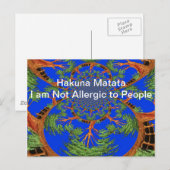 Acacia Alchemie: Ik ben niet allergisch voor kunst Briefkaart (Voorkant / Achterkant)