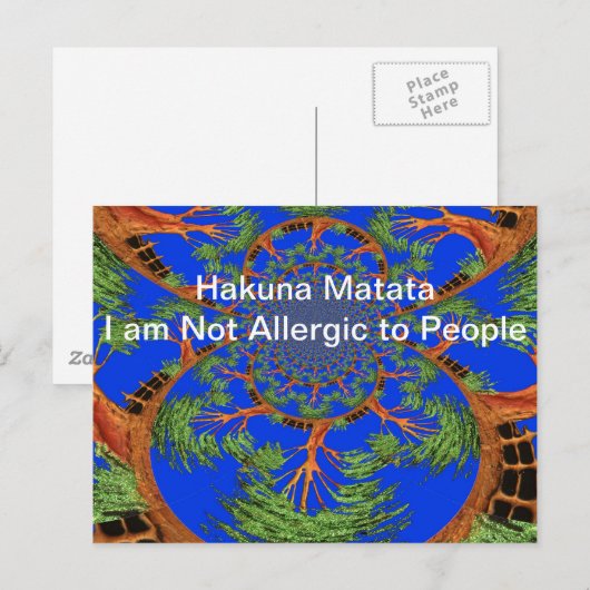 Acacia Alchemie: Ik ben niet allergisch voor kunst Briefkaart (Voorkant / Achterkant)