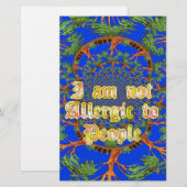 Acacia Alchemie: Ik ben niet allergisch voor kunst Briefpapier (Voorkant / Achterkant)