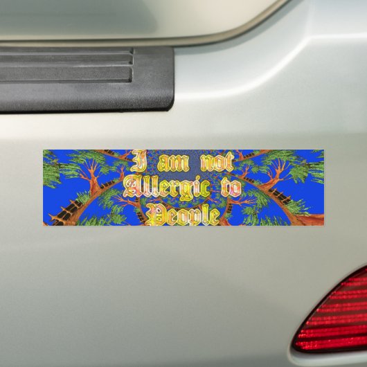 Acacia Alchemie: Ik ben niet allergisch voor kunst Bumpersticker (Op auto)