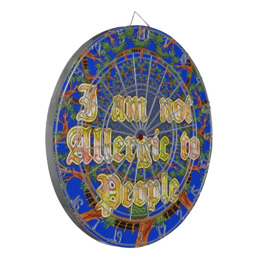 Acacia Alchemie: Ik ben niet allergisch voor kunst Dartbord (Voorkant Links)