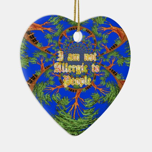 Acacia Alchemie: Ik ben niet allergisch voor kunst Keramisch Ornament (Rechts)