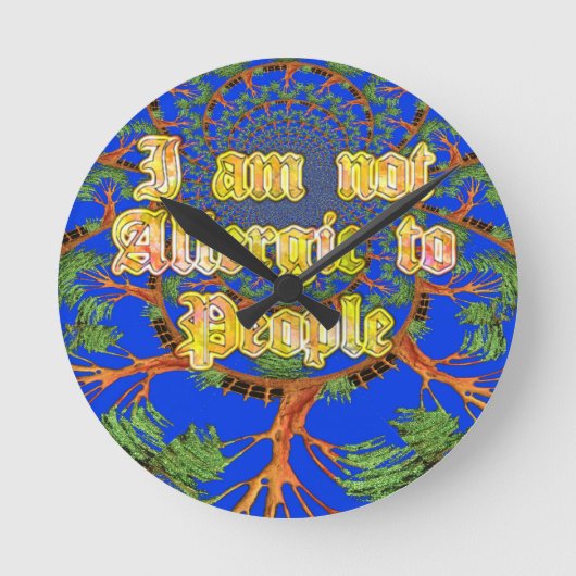 Acacia Alchemie: Ik ben niet allergisch voor kunst Ronde Klok (Voorkant)