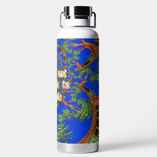 Acacia Alchemie: Ik ben niet allergisch voor kunst Waterfles (Achterkant)