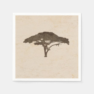 Acacia Boom Afrikaanse Safari Trouwjurk Vintage Servet