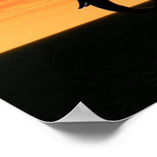 Acacia Elephant Sunset Poster (Hoek)