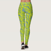 Acacia gele bloemenstaart leggings (Achterkant)