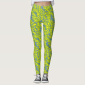 Acacia gele bloemenstaart leggings (Voorkant)