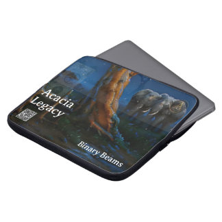 Acacia Legacy™: Moonlight Binary Beams | Mara safa Laptop Sleeve