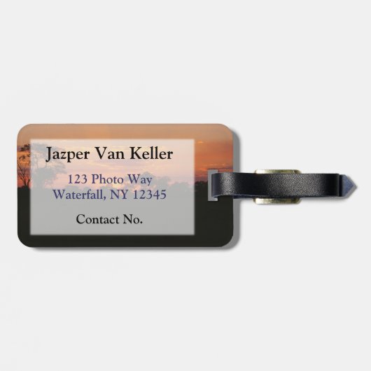Acacia Sunset Bagagelabel (Achterkant horizontaal)