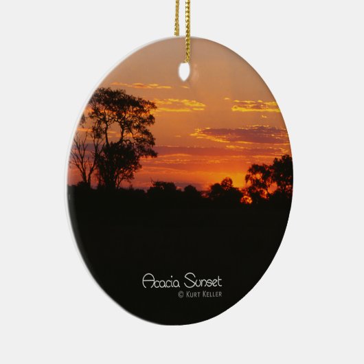 Acacia Sunset Keramisch Ornament (Rechts)