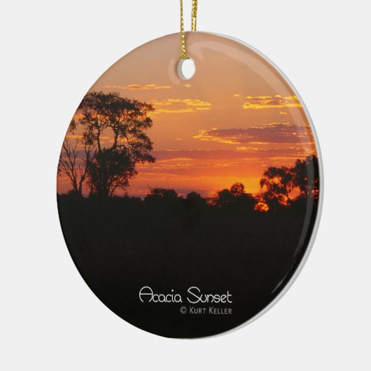 Acacia Sunset Keramisch Ornament (Links)