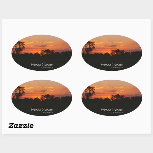 Acacia Sunset Ovale Sticker (Vel)