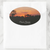 Acacia Sunset Ovale Sticker (Tas)