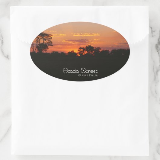 Acacia Sunset Ovale Sticker (Tas)