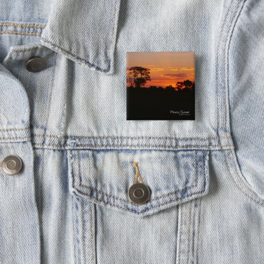 Acacia Sunset Vierkante Button 5,1 Cm (In situ)