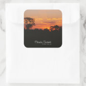 Acacia Sunset Vierkante Sticker (Tas)