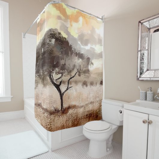 Acacia Tree Africa Custom Shower Curtain Douchegordijn (In situ)