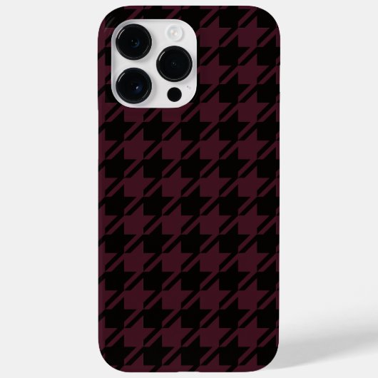  Academia Black en Dark Garnet Houndstooth Case-Mate iPhone Case (Achterkant)