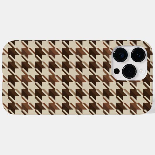 Academia Brown Houndstooth Case-Mate iPhone Case (Achterkant (horizontaal))