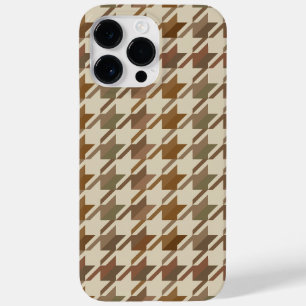 Academia Earth Toned Houndstooth Case-Mate iPhone 14 Pro Max Hoesje