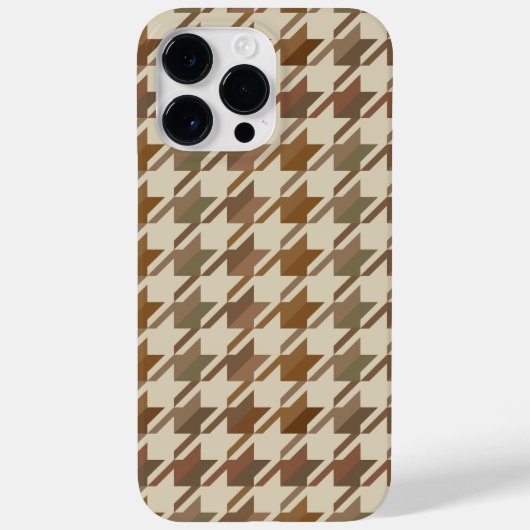  Academia Earth Toned Houndstooth Case-Mate iPhone Case (Achterkant)