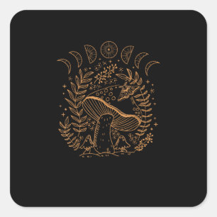 Academia Goblincore Cottagecore Esthetiek Hekserig Vierkante Sticker