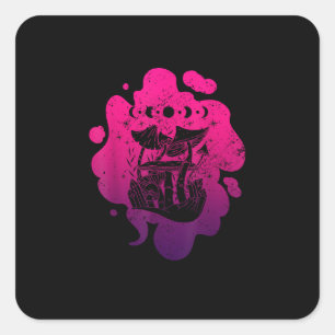 Academia Goblincore Esthetische Cottagecore Padden Vierkante Sticker