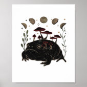 Academia Moon Witchy Goblincore Aesthetic Frog Cla Poster (Voorkant)