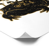 Academia Moon Witchy Goblincore Aesthetic Frog Cla Poster (Hoek)