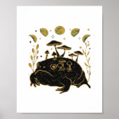 Academia Moon Witchy Goblincore Aesthetic Frog Cla Poster (Voorkant)