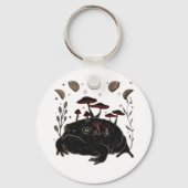 Academia Moon Witchy Goblincore Aesthetic Frog Cla Sleutelhanger (Voorkant)