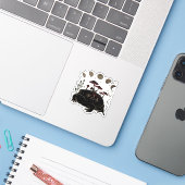 Academia Moon Witchy Goblincore Aesthetic Frog Cla Sticker (Laptop met iPhone)