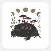 Academia Moon Witchy Goblincore Aesthetic Frog Cla Vierkante Sticker (Voorkant)