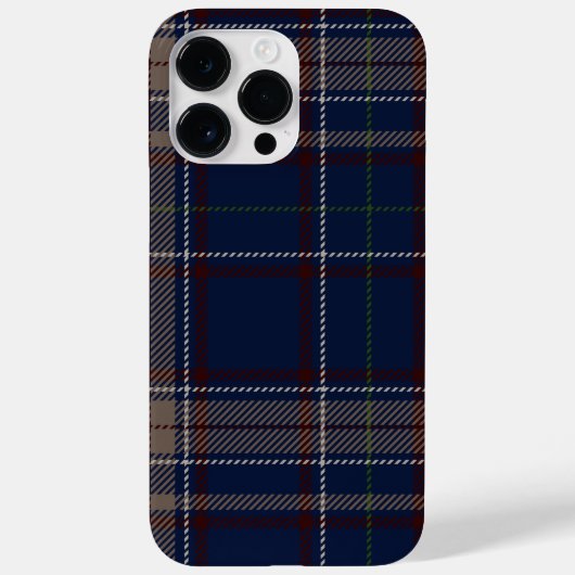 Academia Navy Blue Plaid Case-Mate iPhone Case (Achterkant)
