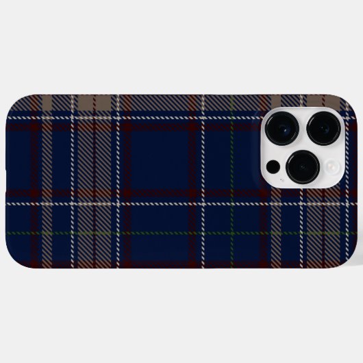 Academia Navy Blue Plaid Case-Mate iPhone Case (Achterkant (horizontaal))