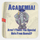 Academia Scroll Vierkante Sticker (Voorkant)
