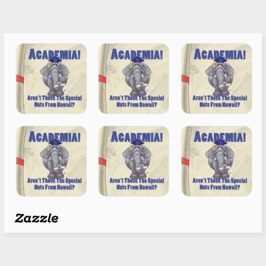 Academia Scroll Vierkante Sticker (Vel)