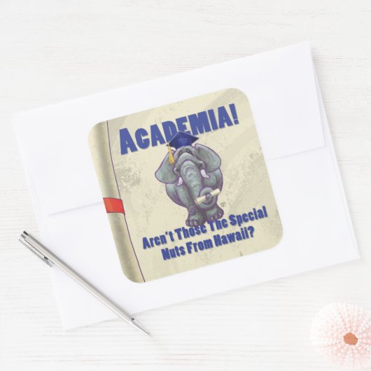 Academia Scroll Vierkante Sticker (Envelop)
