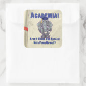 Academia Scroll Vierkante Sticker (Tas)