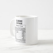 Academic Advisor Nutrition Facts 11 oz Coffee Mug  Koffiemok (Voorkant links)