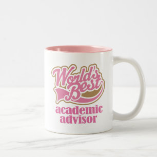 Academic Advisor roze Gift Tweekleurige Koffiemok