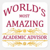 Academic Advisor Vierkante Sticker (Voorkant)