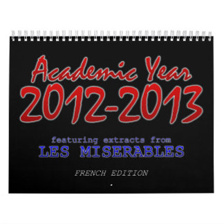 Academic Calendar 2012-2013, Frans Kalender